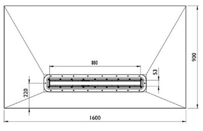 IMPEY AQUA-DEC LINEAR 4 WETROOM FLOOR FORMER 1600mm x 900mm for TILED FLOORS, AD4L1690 IMPEY AQUA-DEC LINEAR 4 WETROOM FLOOR FORMER 1600mm x 900mm for TILED FLOORS, AD4L1690